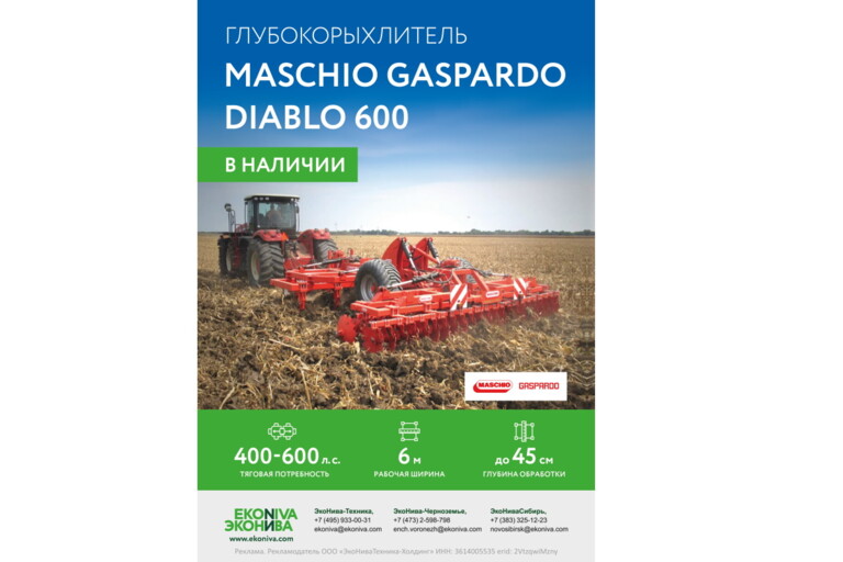 Глубокорыхлитесь Maschio Gaspardo Diablo 600 в наличии